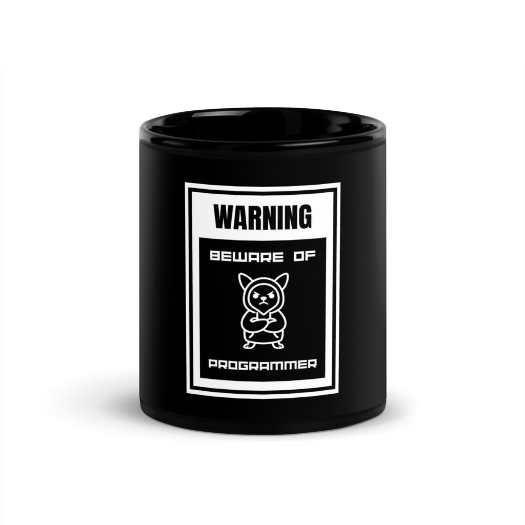 Taza negra brillante