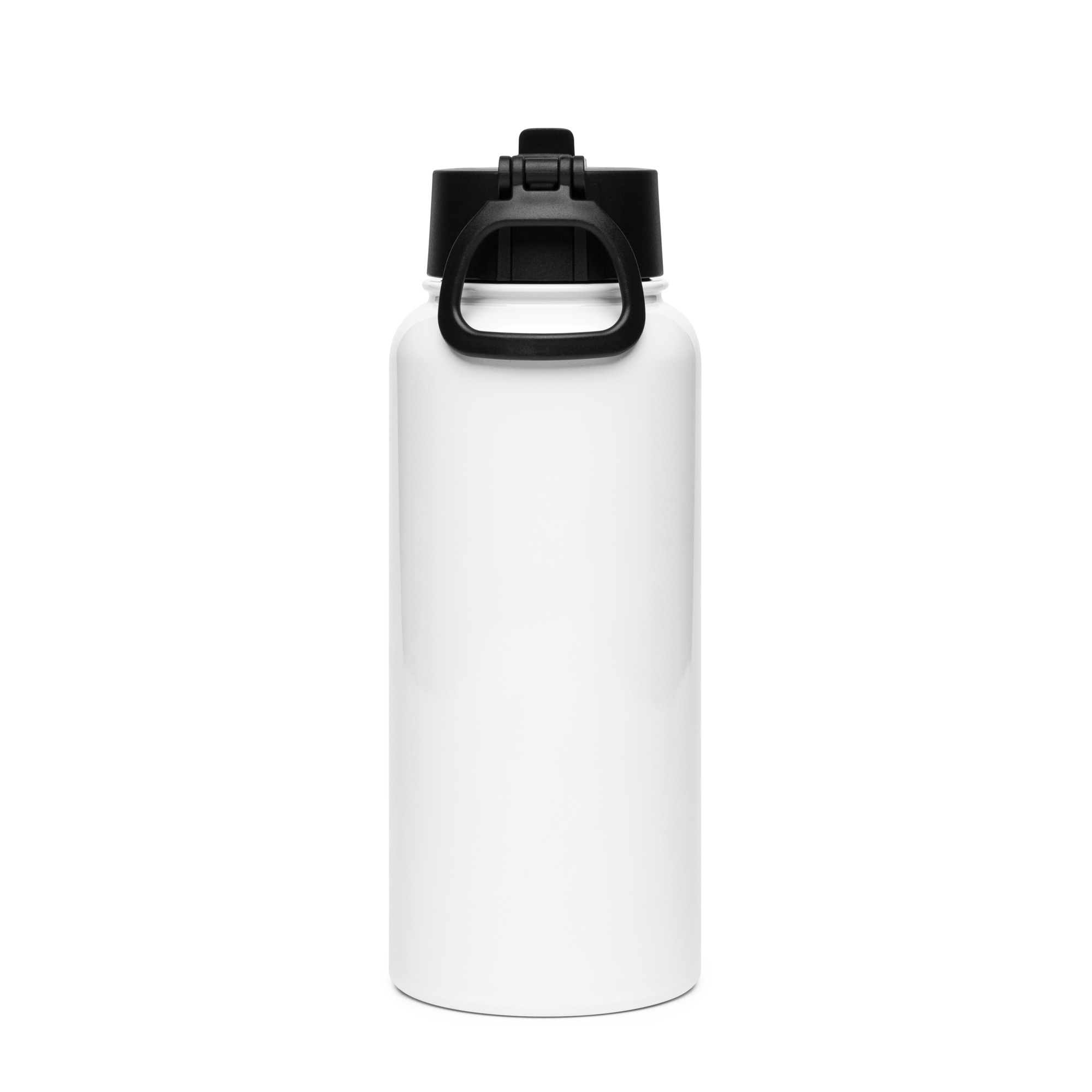 Botella de acero inoxidable con tapa de pajita MDMG blanco - Imagen 2